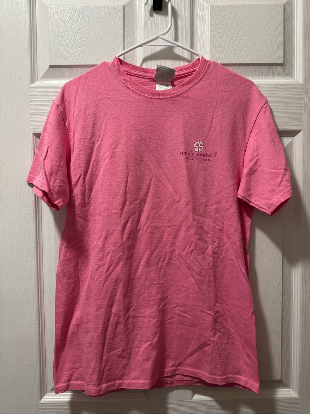 Simply Southern Pink Short Sleeve Tee with Chest Logo
